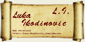 Luka Ikodinović vizit kartica